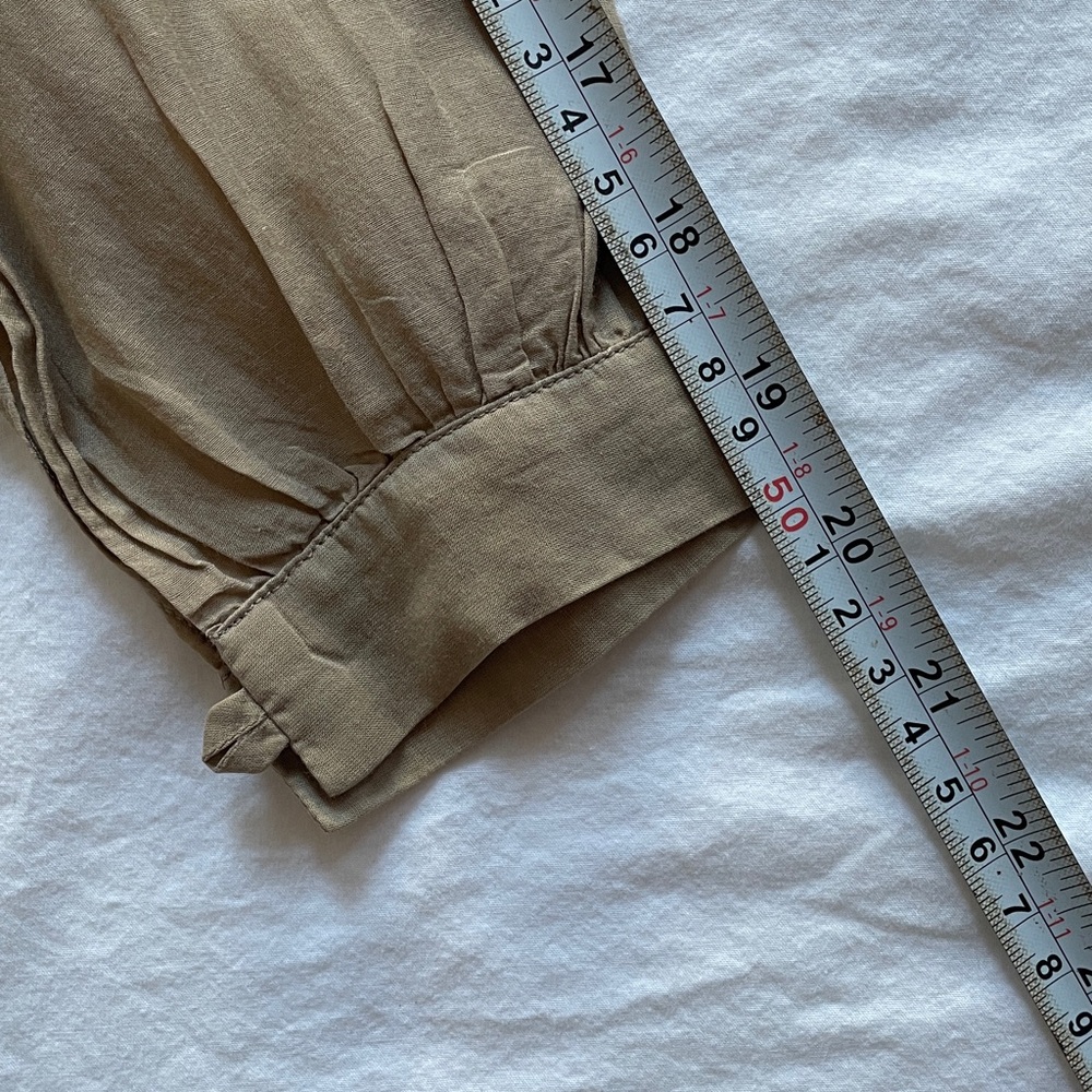 Dries Van Noten Light Brown Cotton Silk Button Down Shirt - Picture 10 of 12